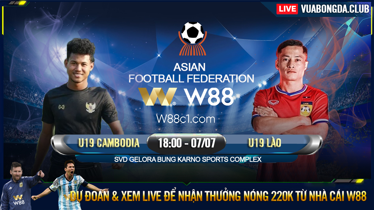 Read more about the article [W88 – MINIGAME] U19 CAMBODIA – U19 LÀO | U19 – ĐÔNG NAM Á | THỂ LỰC DỒI DÀO