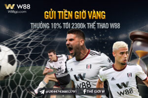 Read more about the article GỬI TIỀN GIỜ VÀNG – THƯỞNG 10% LÊN TỚI 2300K TẠI THỂ THAO W88
