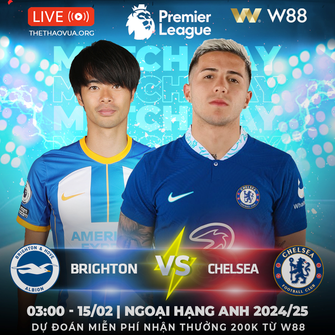 You are currently viewing [W88 – MINIGAME] BRIGHTON – CHELSEA |  CHELSEA PHỤC HẬN