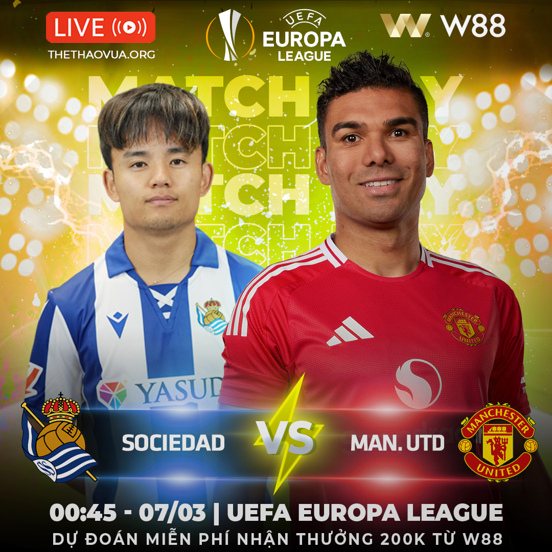 You are currently viewing [W88 – MINIGAME] REAL SOCIEDAD – MAN UNITED | QUỶ ĐỎ VƯỢT KHÓ