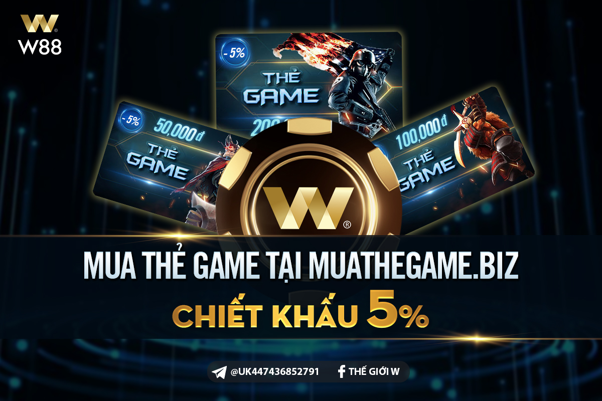 Read more about the article NẠP RÚT THẺ GAME W88 – SIÊU AN TOÀN – NHANH CHÓNG – CHIẾT KHẤU TỚI 5%