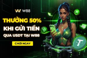 Read more about the article THƯỞNG 50% KHI GỬI TIỀN QUA USDT TẠI W88