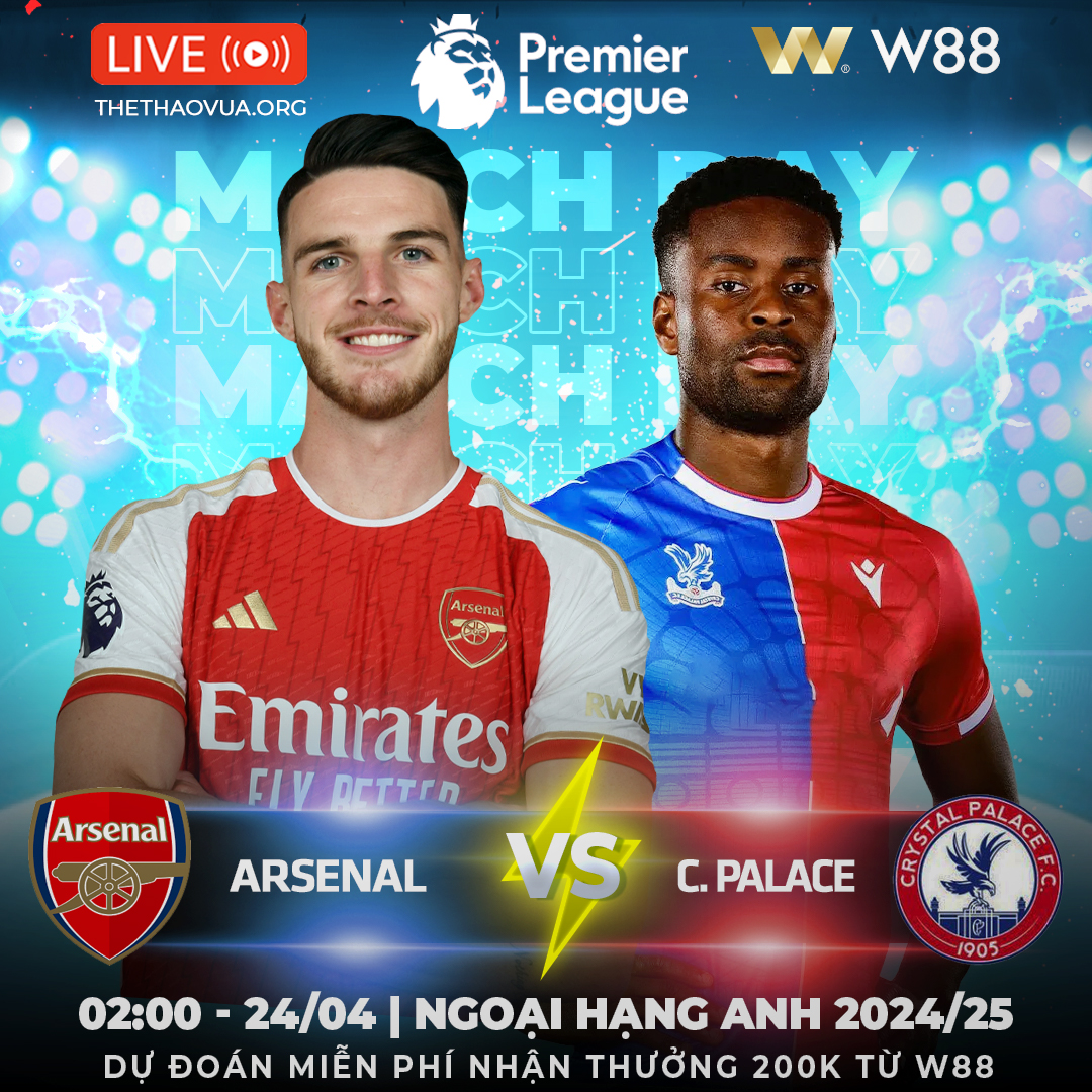Read more about the article [W88 – MINIGAME] ARSENAL – CRYSTAL PLACE |  ĐÁ DƯỠNG SINH