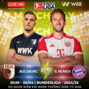 Read more about the article [W88 – MINIGAME]  AUGSBURG – BAYERN MUNICH | NHIỆM VỤ ĐƠN GIẢN