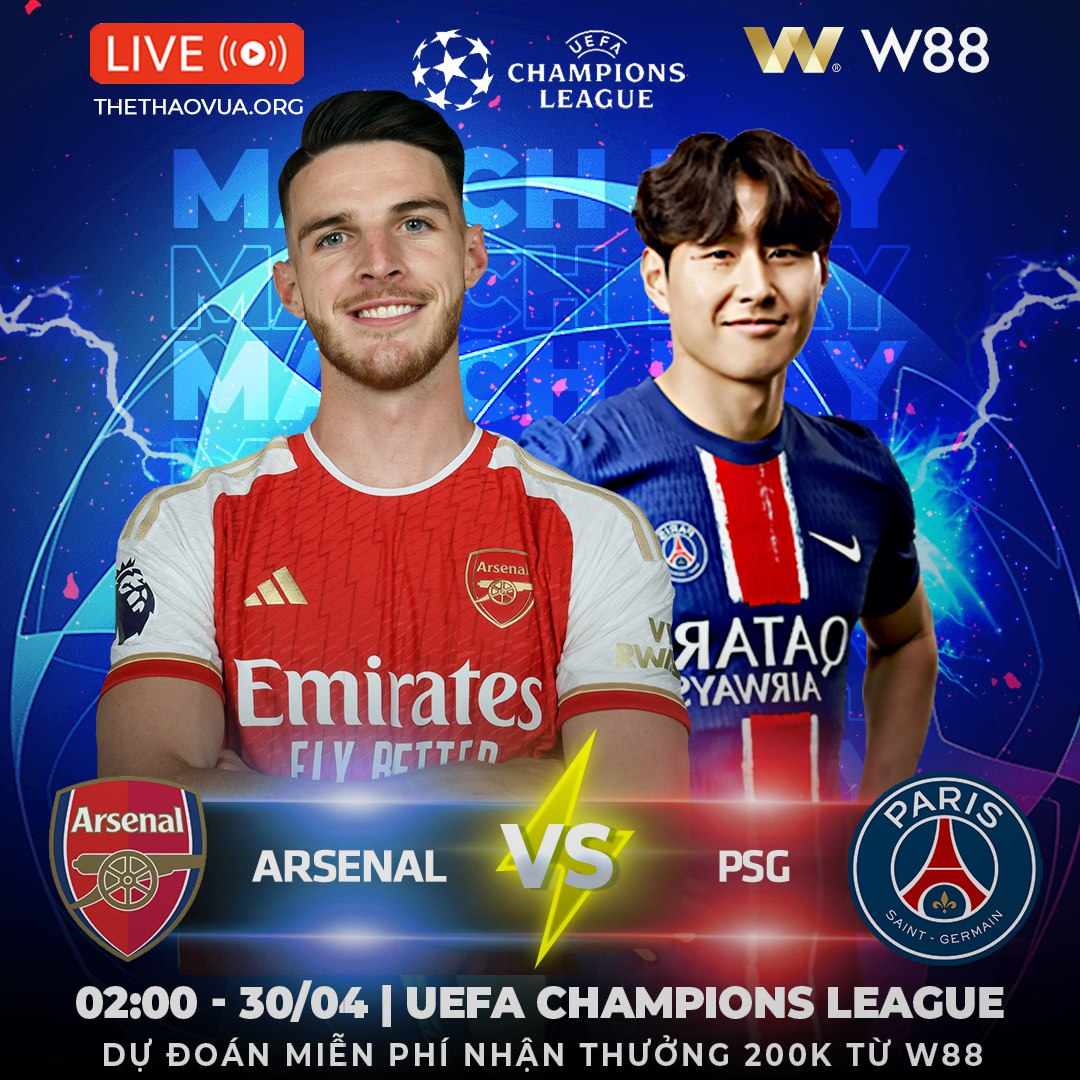 Read more about the article [W88 – MINIGAME] ARSENAL – PSG | ĐIỂM TỰA