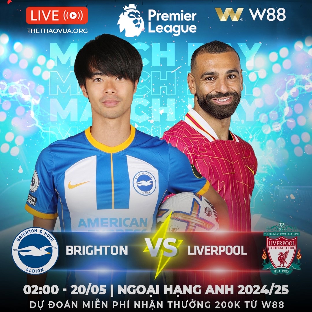 You are currently viewing [W88 – MINIGAME] BRIGHTON – LIVERPOOL | CHIẾN THẮNG