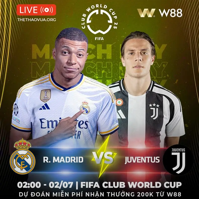 You are currently viewing [W88 – MINIGAME] REAL MADRID – JUVENTUS | CHUNG KẾT SỚM