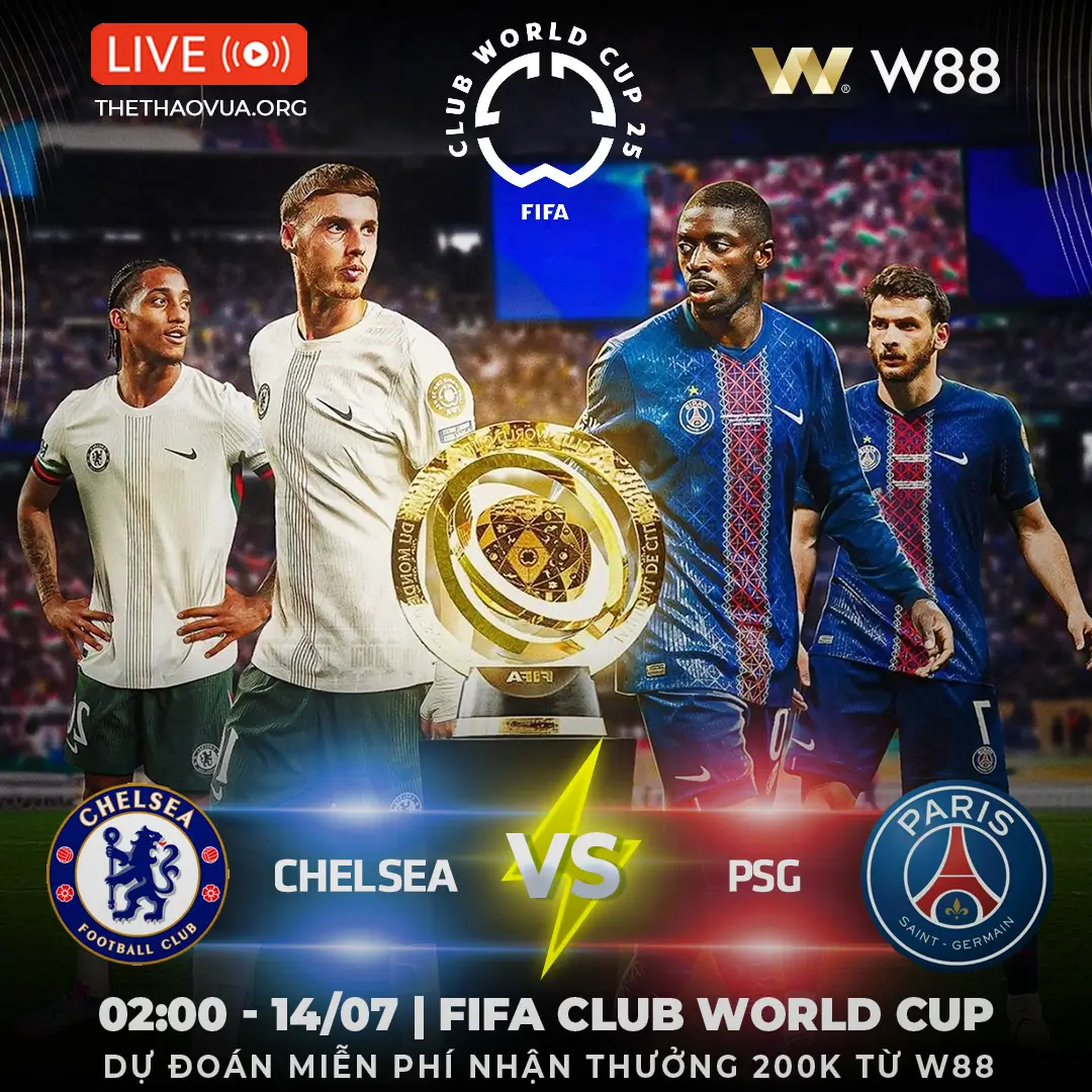 You are currently viewing [W88 – MINIGAME] PSG – CHELSEA | TRÊN ĐỈNH THẾ GIỚI