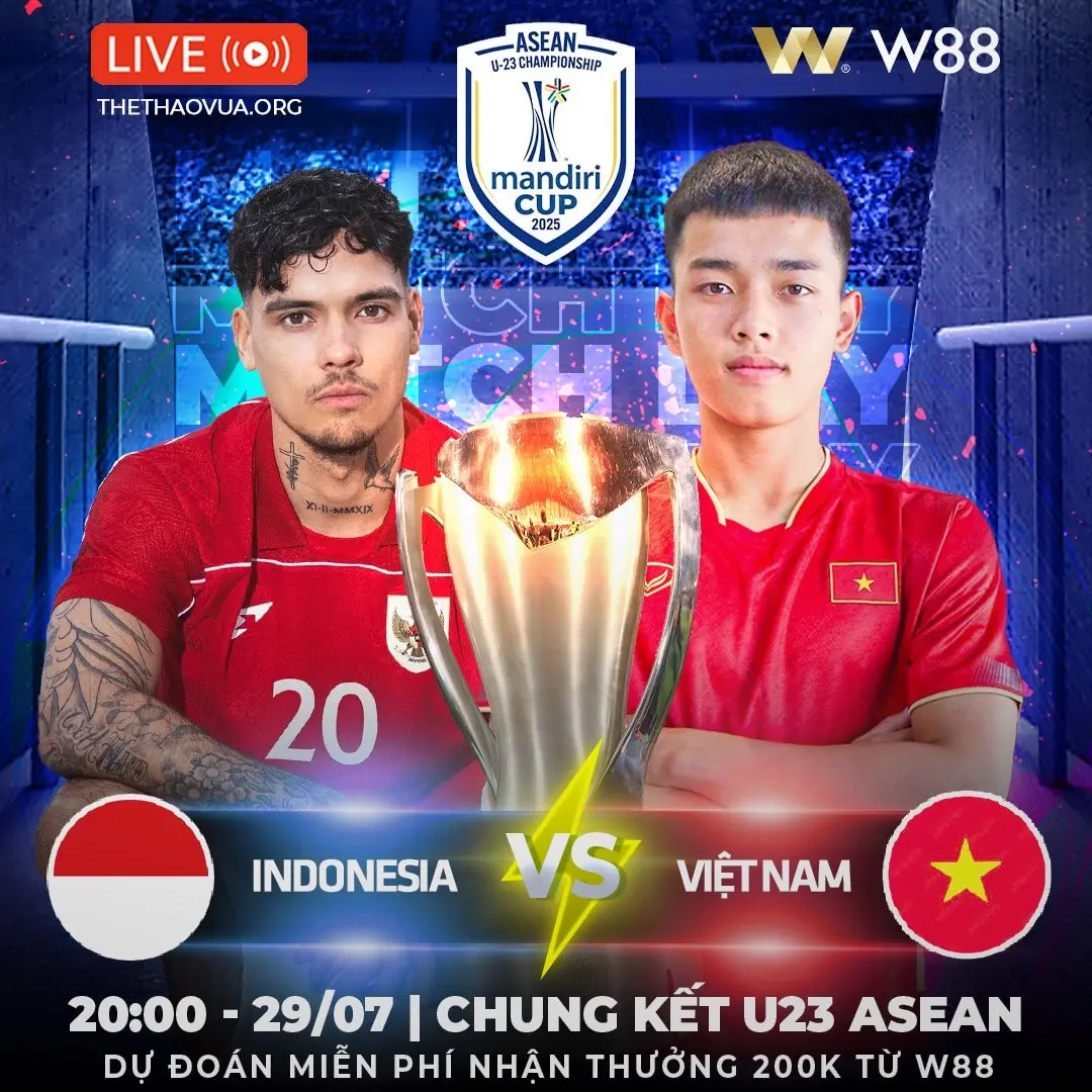 You are currently viewing [W88 – MINIGAME] INDONESIA  – VIỆT NAM | GIÀNH CUP VÔ ĐỊCH