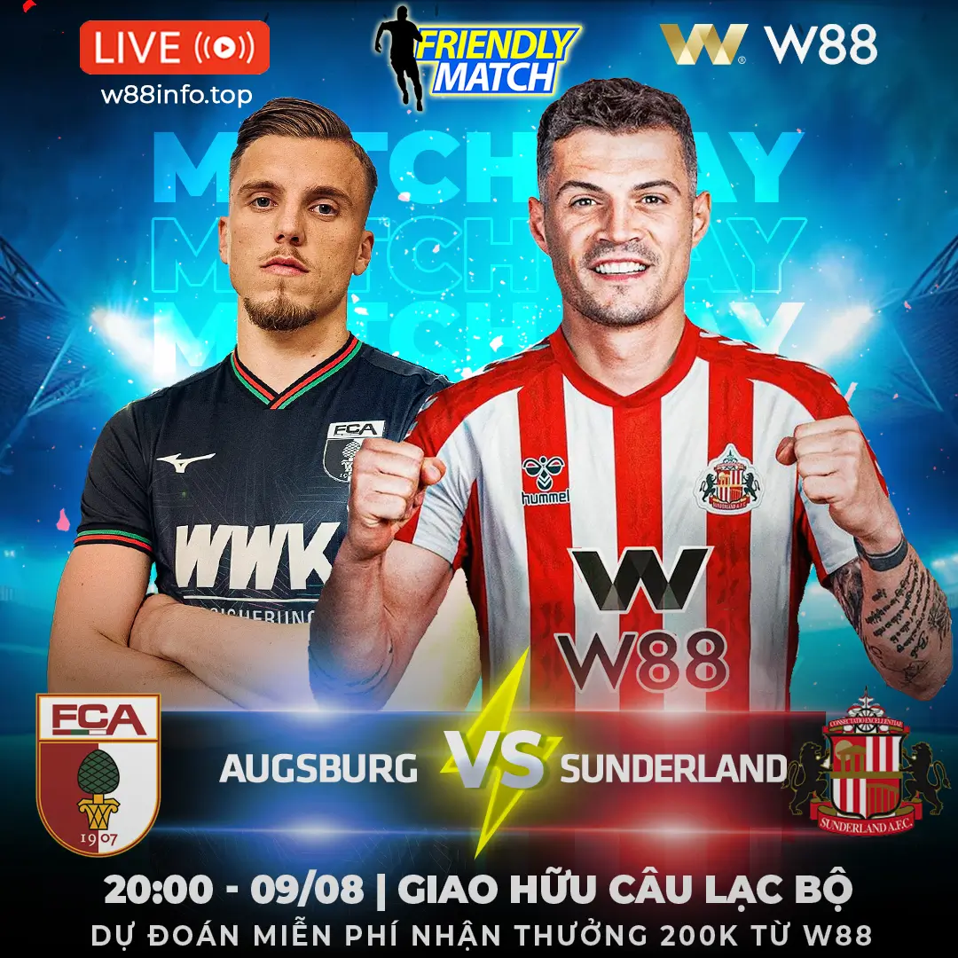 You are currently viewing [W88 – MINIGAME] AUGSBURG – SUNDERLAND | “MÈO ĐEN” THỬ SỨC