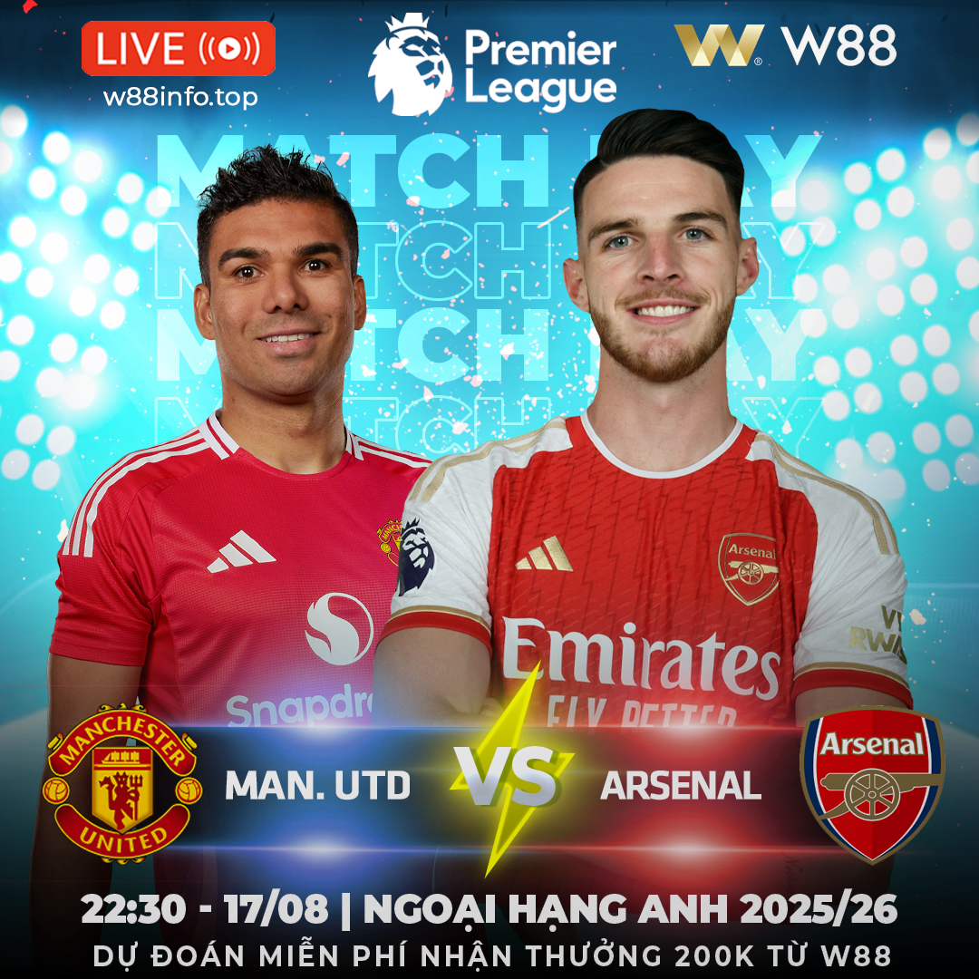 You are currently viewing [W88 – MINIGAME] MAN UTD – ARSENAL | ĐẠI CHIẾN MÁU LỬA
