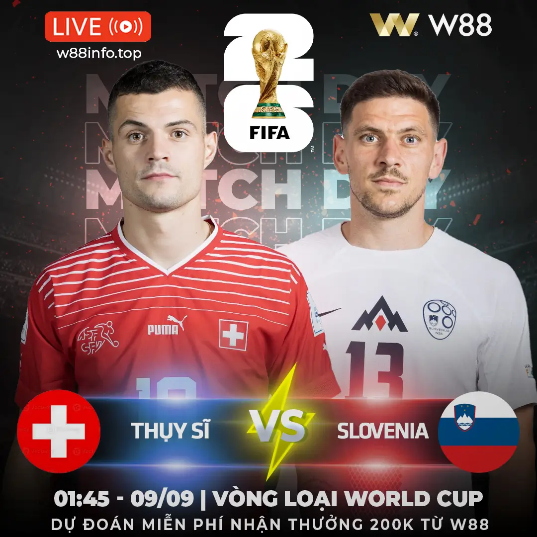 You are currently viewing [W88 – MINIGAME] THỤY SĨ – SLOVENIA | TIẾP ĐÀ CHIẾN THẮNG