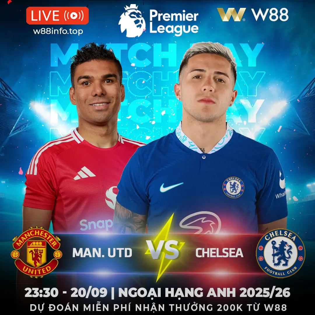You are currently viewing [W88 – MINIGAME] MAN UTD – CHELSEA | QUỶ ĐỎ THỨC TỈNH