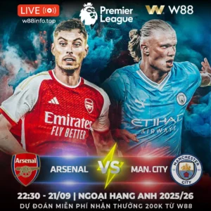 Read more about the article [W88 – MINIGAME] ARSENAL – MAN CITY | NHỮNG KẺ QUYỀN LỰC