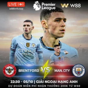 Read more about the article [W88 – MINIGAME] BRENTFORD – MAN CITY | BẦY ONG GẶP KHÓ