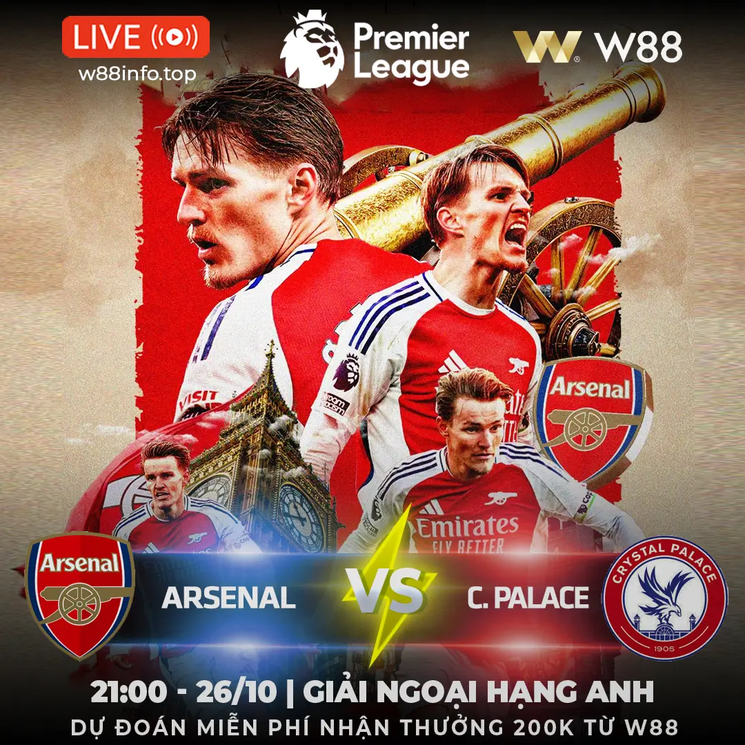 You are currently viewing [W88 – MINIGAME] ARSENAL – C.PALACE – SAO CẢN ĐƯỢC PHÁO!