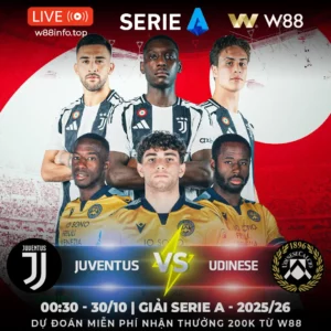 Read more about the article [W88 – MINIGAME] JUVENTUS – UDINESE | KHÔNG KHOAN NHƯỢNG!