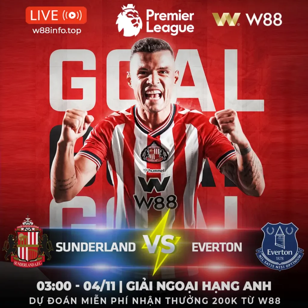 [W88 – MINIGAME] SUNDERLAND – EVERTON | KHÓ XƠI MÈO ĐEN