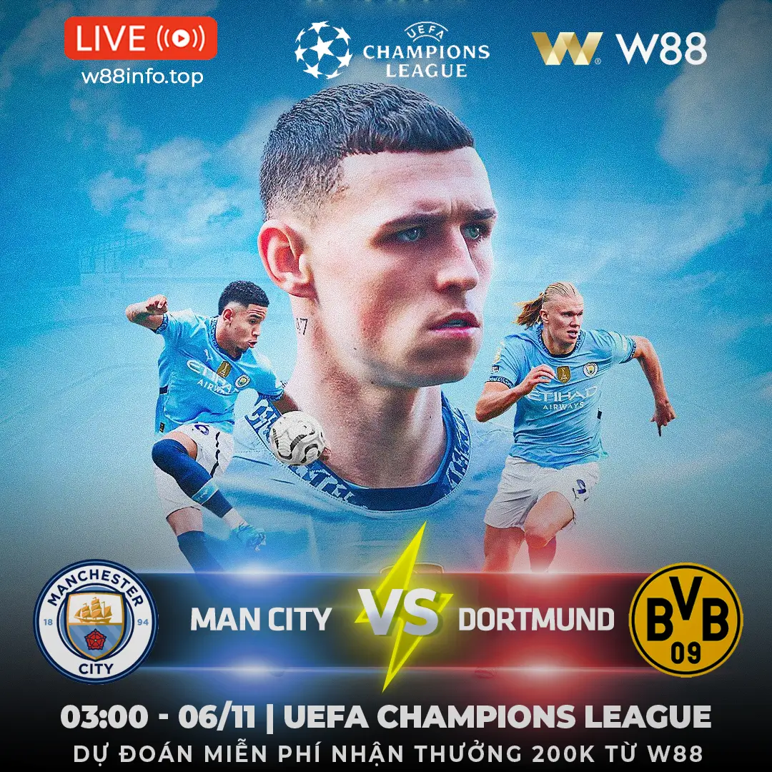 You are currently viewing [W88 – MINIGAME] MAN CITY – DORTMUND | ÁC MỘNG CỐ NHÂN ERLING HAALAND!