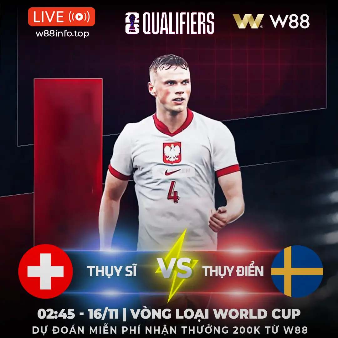 You are currently viewing [W88 – MINIGAME] THỤY SĨ – THỤY ĐIỂN | 3 ĐIỂM SÂN NHÀ