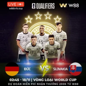 Read more about the article [W88 – MINIGAME] ĐỨC – SLOVAKIA | CĂNG NHƯ DÂY ĐÀN