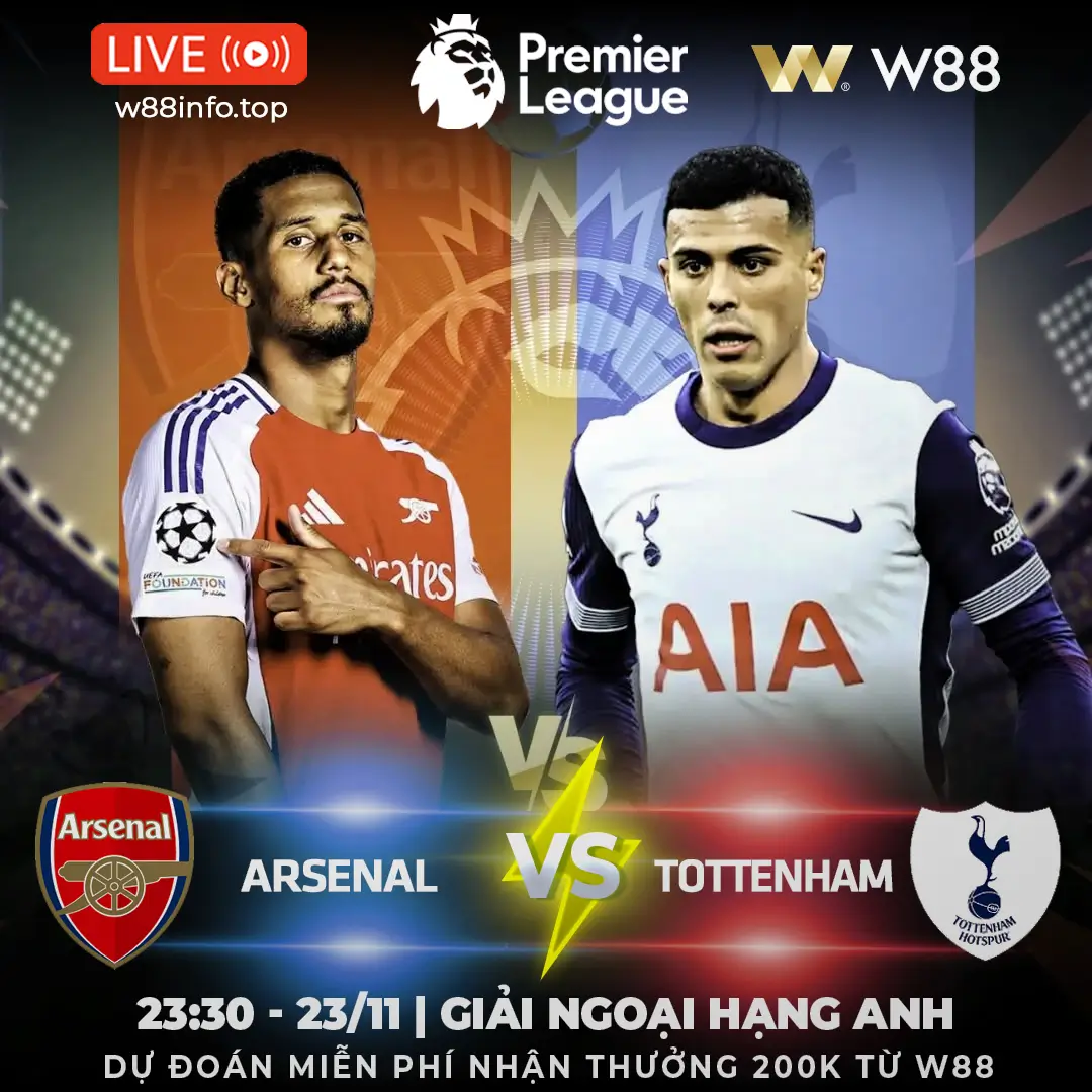 You are currently viewing [W88 – MINIGAME] ARSENAL – TOTTENHAM | DERBY RỰC LỬA