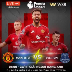 Read more about the article [W88 – MINIGAME] MU – EVERTON | CHUỖI NGÀY BẤT BẠI