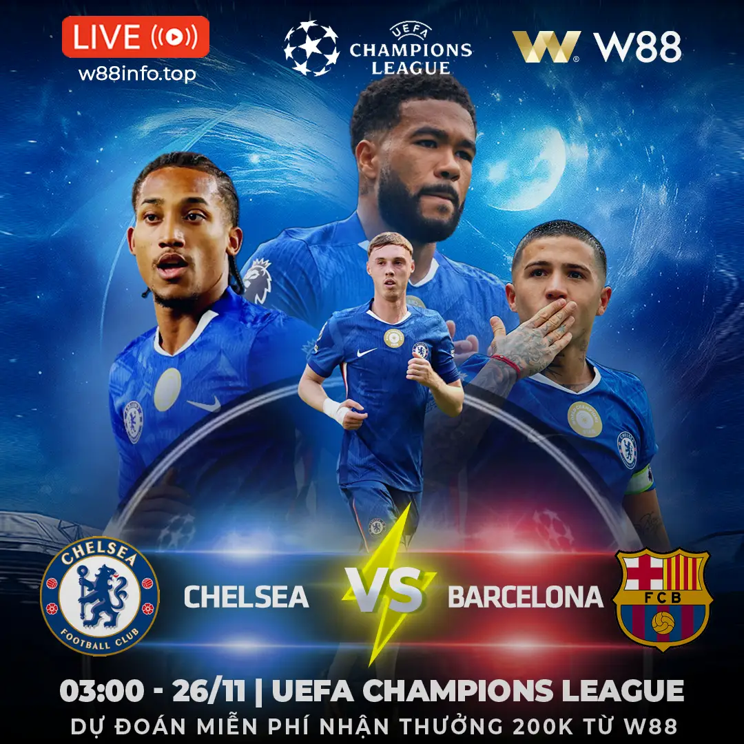 You are currently viewing [W88 – MINIGAME] CHELSEA – BARCELONA | TRẬN CẦU TÂM ĐIỂM