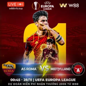 Read more about the article [W88 – MINIGAME] AS ROMA – MIDTJYLLAND | BÀI TEST CHO ROMA