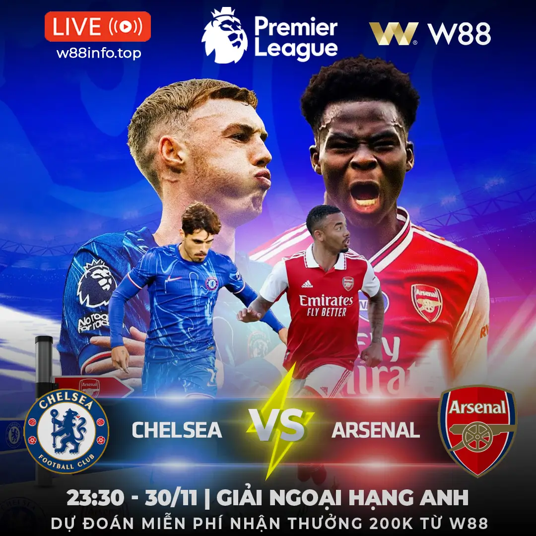 You are currently viewing [W88 – MINIGAME] CHELSEA – ARSENAL | ĐOẠT LẤY NGÔI ĐẦU