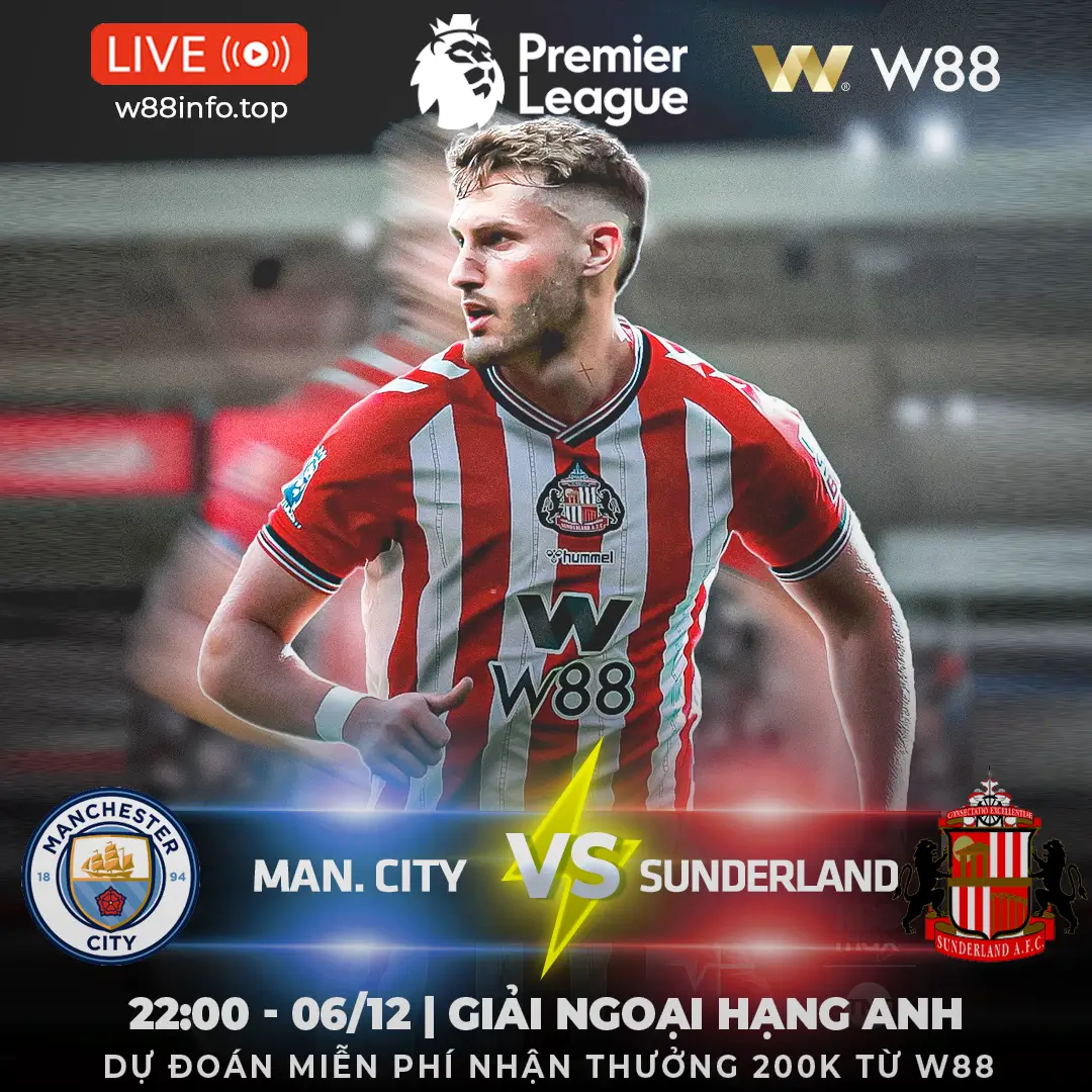 You are currently viewing [W88 – MINIGAME] MAN CITY – SUNDERLAND | KHÓ CHO MÈO ĐEN