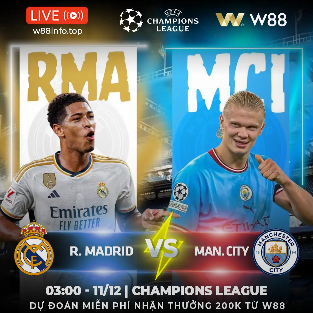 You are currently viewing [W88 – MINIGAME] R.MADRID – MAN CITY | HUNG THẦN ĐẠI CHIẾN
