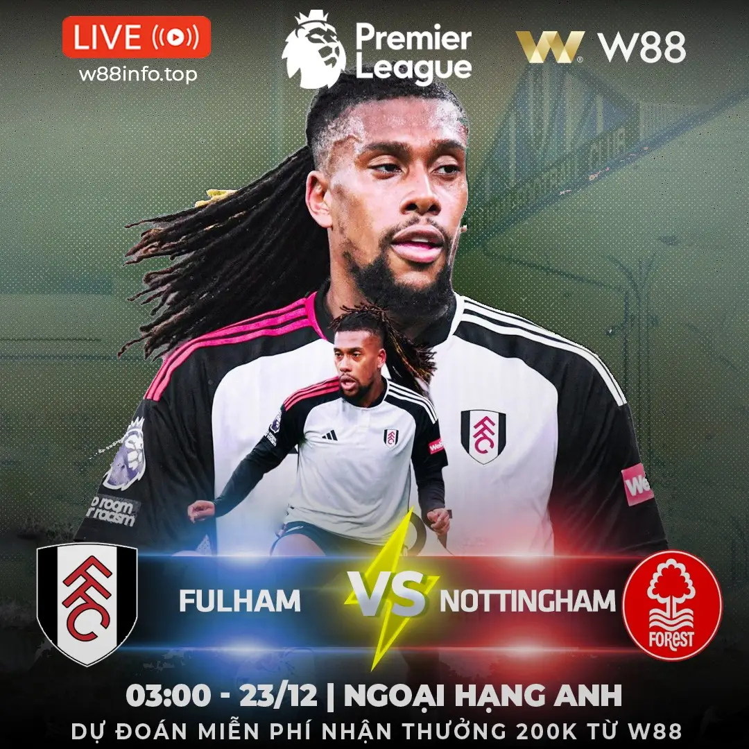 You are currently viewing [W88 – MINIGAME] FULHAM – NOTTINGHAM | CÂN TÀI CÂN SỨC