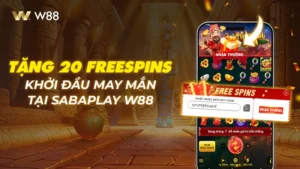 Read more about the article TẶNG 20 VÒNG QUAY MIỄN PHÍ – KHỞI ĐẦU MAY MẮN TẠI SABAPLAY W88