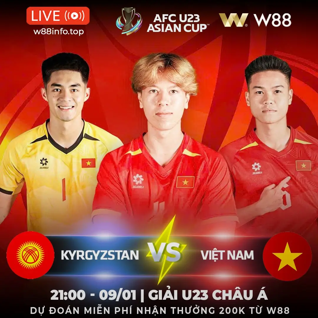 Read more about the article [W88 – MINIGAME] KYRGYSTAN – VIỆT NAM | TIẾN VÀO TỨ KẾT