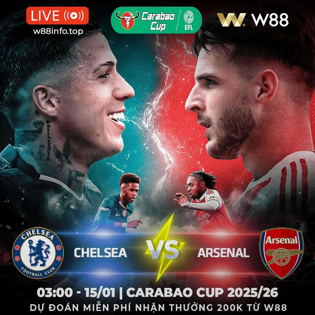 You are currently viewing [W88 – MINIGAME] CHELSEA – ARSENAL | RỰC LỬA THÀNH LONDON