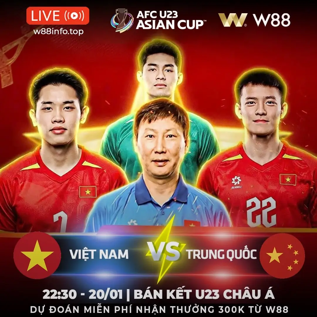 Read more about the article [W88 – MINIGAME] U23 VIỆT NAM – U23 TRUNG QUỐC | VIẾT TIẾP LỊCH SỬ VÀNG