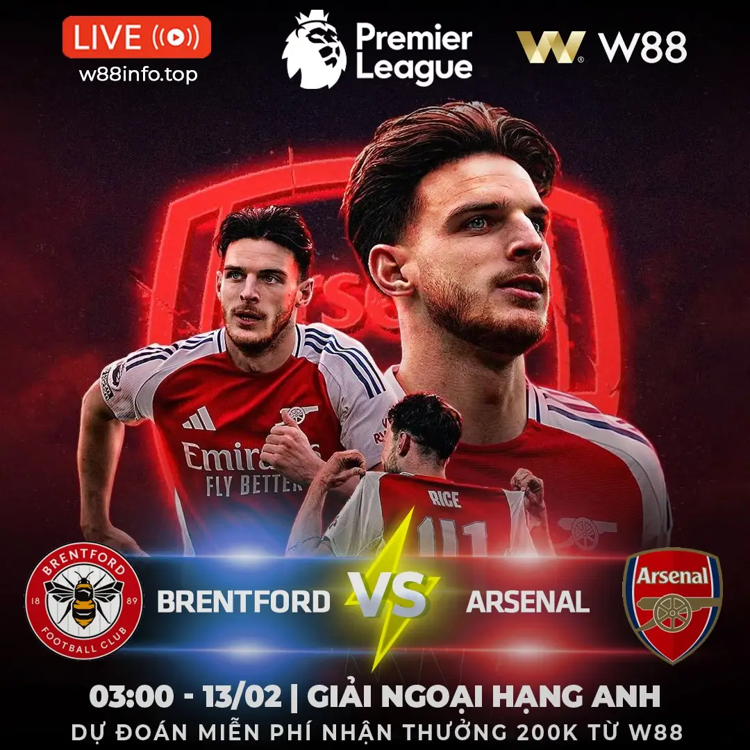 You are currently viewing [W88 – MINIGAME] BRENTFORD – ARSENAL | BẢO VỆ NGÔI ĐẦU