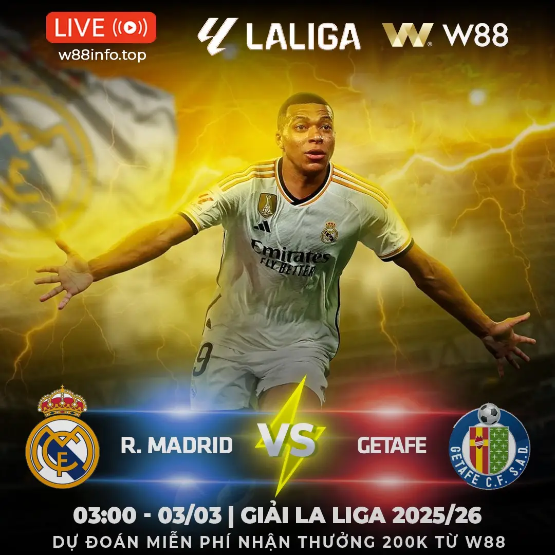 You are currently viewing [W88 – MINIGAME] REAL MADRID – GETAFE | CUỘC CHIẾN 3 ĐIỂM
