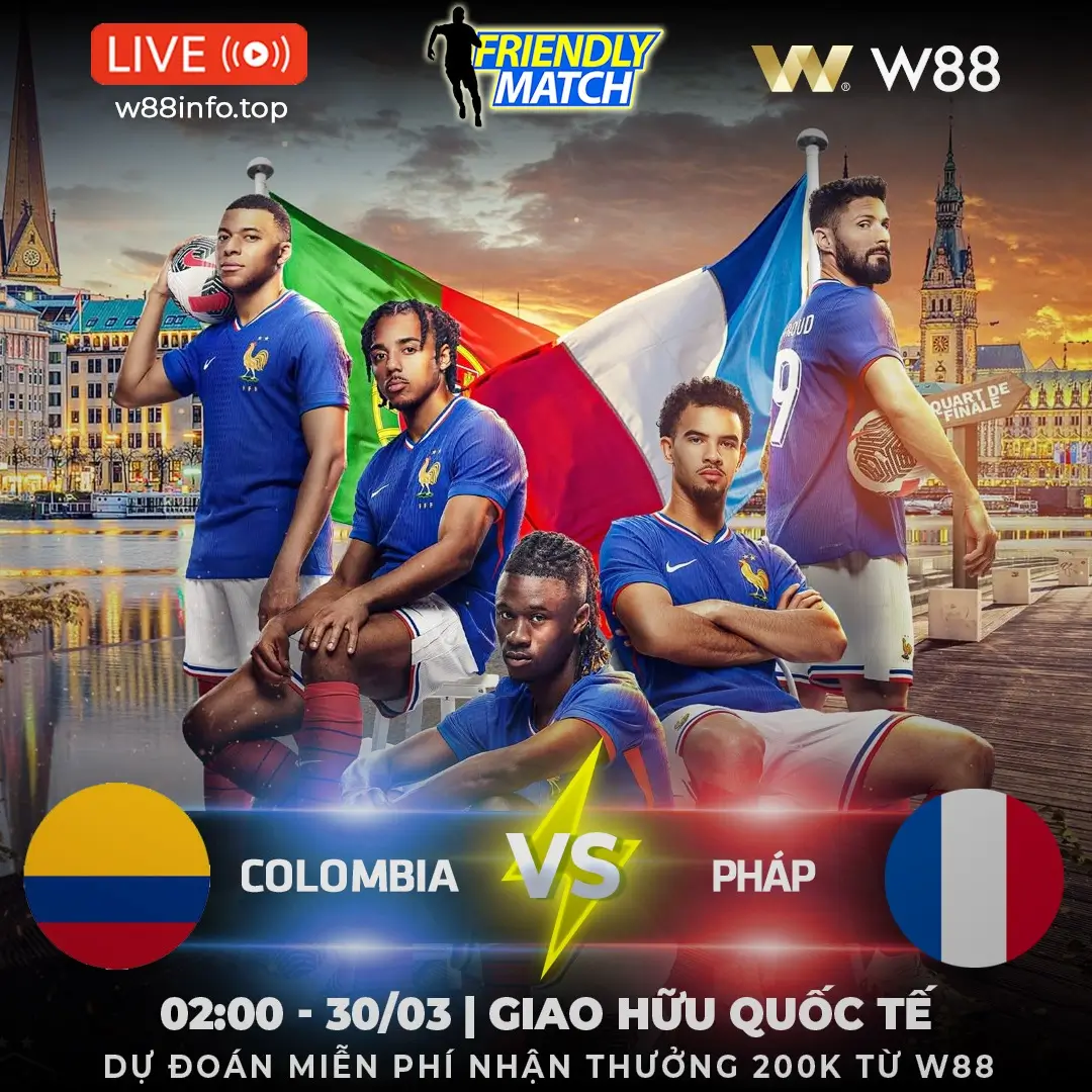 Read more about the article [W88 – MINIGAME] COLOMBIA – PHÁP | KHẲNG ĐỊNH ĐẲNG CẤP