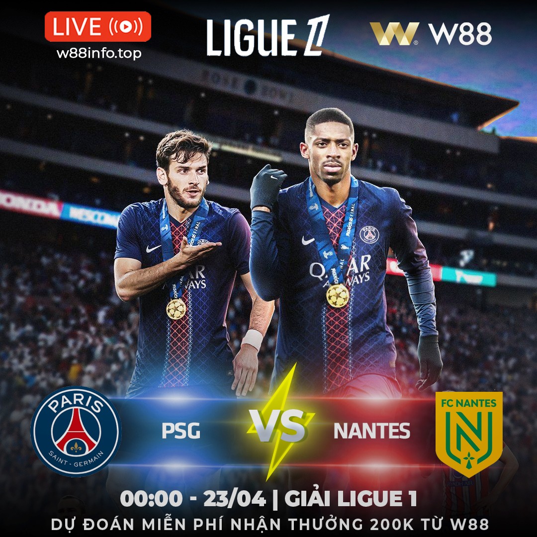 Read more about the article [W88 – MINIGAME] PSG – NANTES | TÌM LẠI CHIẾN THẮNG