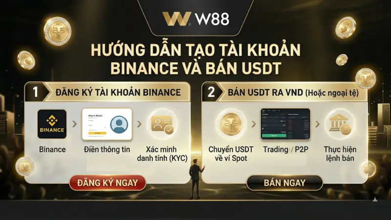Read more about the article HƯỚNG DẪN CHI TIẾT TẠO TÀI KHOẢN BINANCE VÀ BÁN USDT