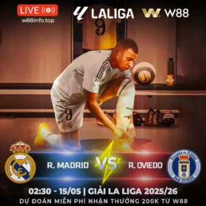 Read more about the article [W88 – MINIGAME] REAL MADRID – REAL OVIEDO | LẤY LẠI UY DANH