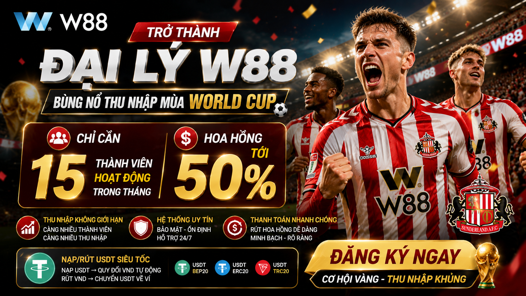 You are currently viewing TẠI SAO NÊN HỢP TÁC ĐẠI LÝ W88 MÙA WORLD CUP 2026?