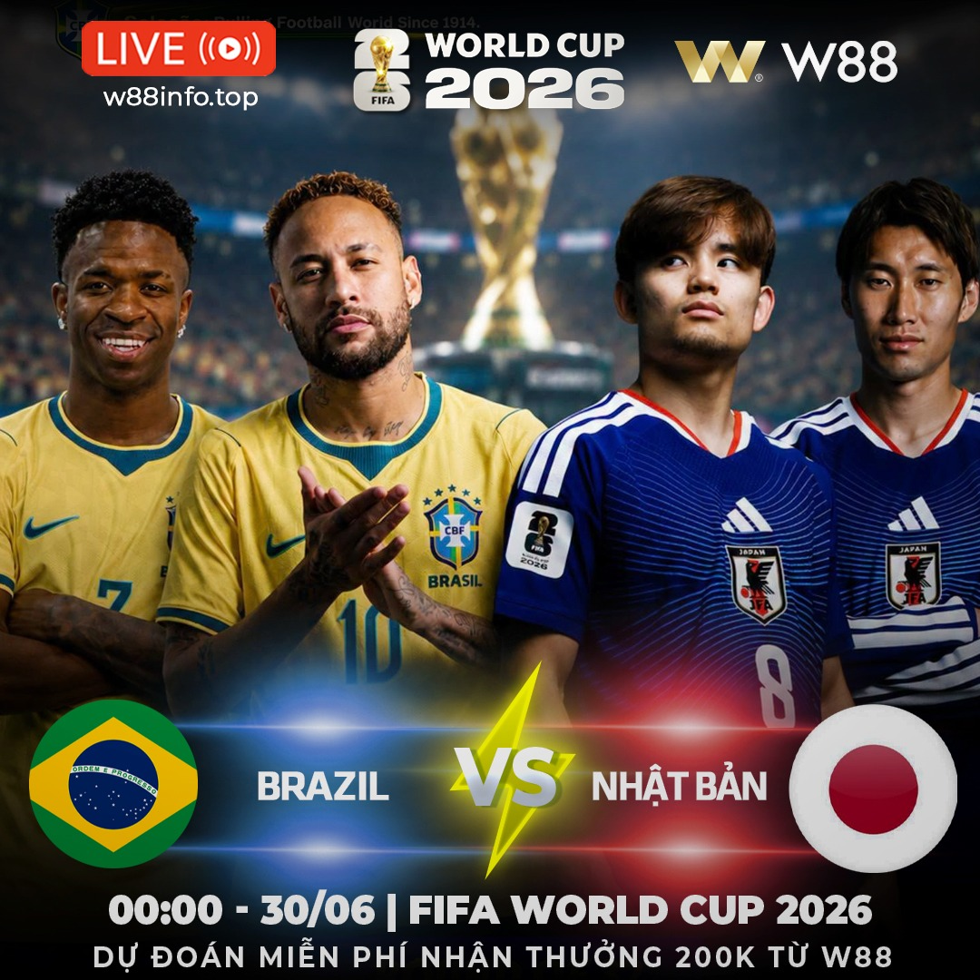 You are currently viewing [W88 – MINIGAME] BRAZIL – NHẬT BẢN | SO TÀI ĐỈNH CAO