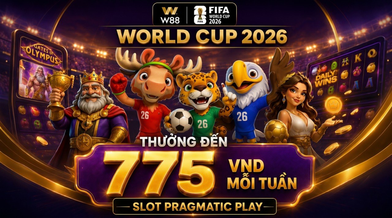 Read more about the article HÒA NHỊP WORLD CUP 2026 – CƯỢC & NHẬN THƯỞNG ĐẾN 775 VND MỖI TUẦN TẠI SLOT PRAGMATIC PLAY