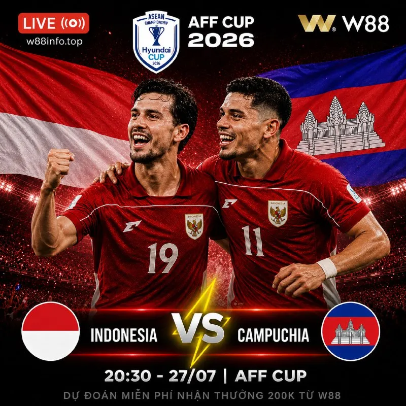 You are currently viewing [W88 – MINIGAME] INDONESIA – CAMPUCHIA | SỨC MẠNH ÁP ĐẢO