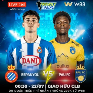 Read more about the article [W88 – MINIGAME] ESPANYOL – PAU FC | BÀI THỬ THÁCH ĐẦU TIÊN