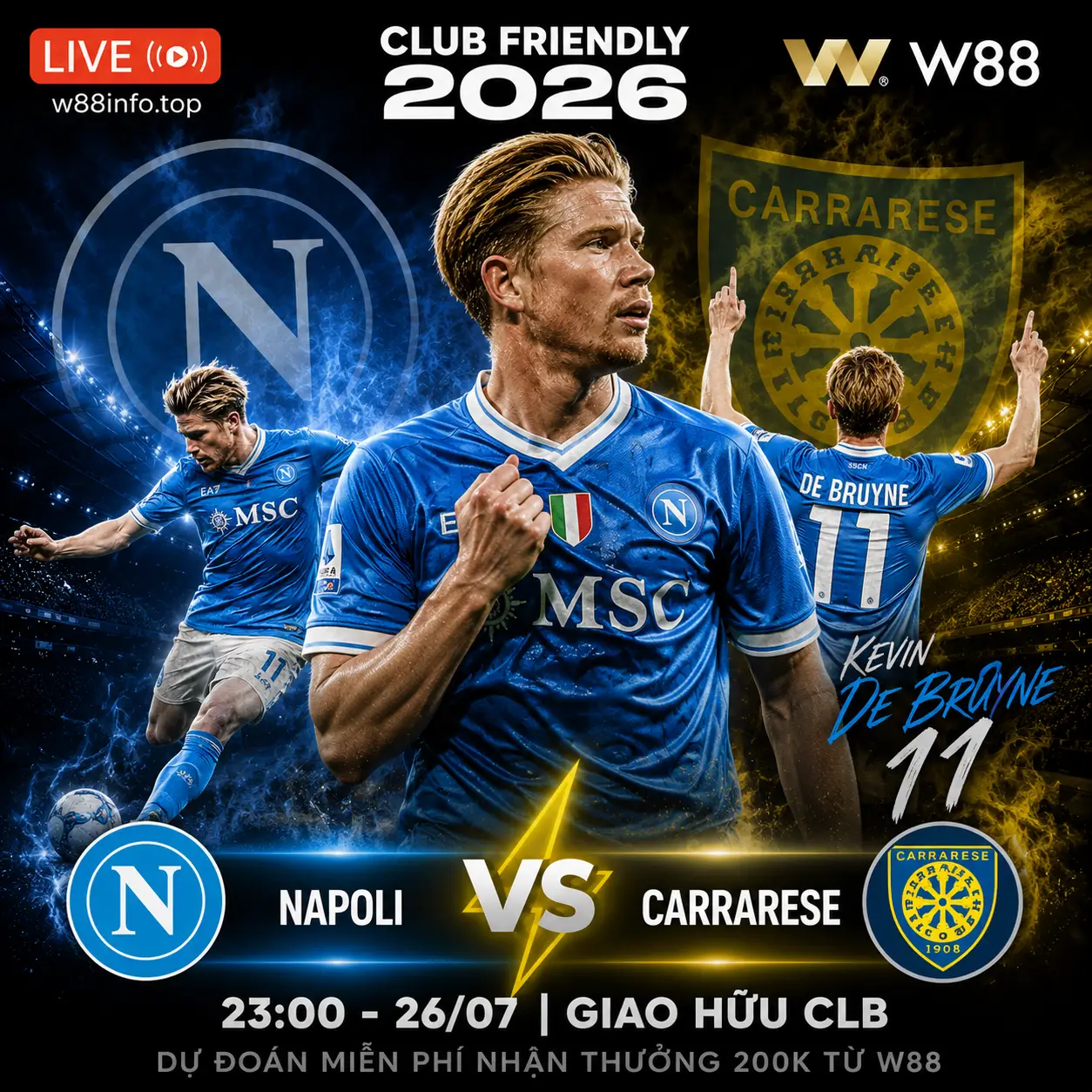 You are currently viewing [W88 – MINIGAME] NAPOLI – CARRARESE | KHÁC BIỆT ĐẲNG CẤP