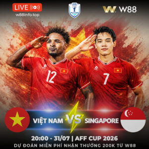 Read more about the article [W88 – MINIGAME] VIỆT NAM – SINGAPORE | GIÀNH NGÔI ĐẦU BẢNG